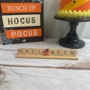 Halloween scrabble tray